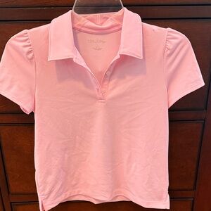 Lillly Pulitzer girls size L 8-10 pink polo
